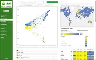 BRIDGE – A Visual Analytics Web Tool for Barley Genebank Genomics